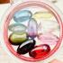 Set 9pcs Naga Eye Leklai Magic Rich Healing Stone Oval Crystal Thai Amulet 18138